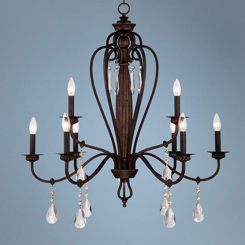 Image 1 Dunnell 32 1/4 inch Wide Bronze Chandelier