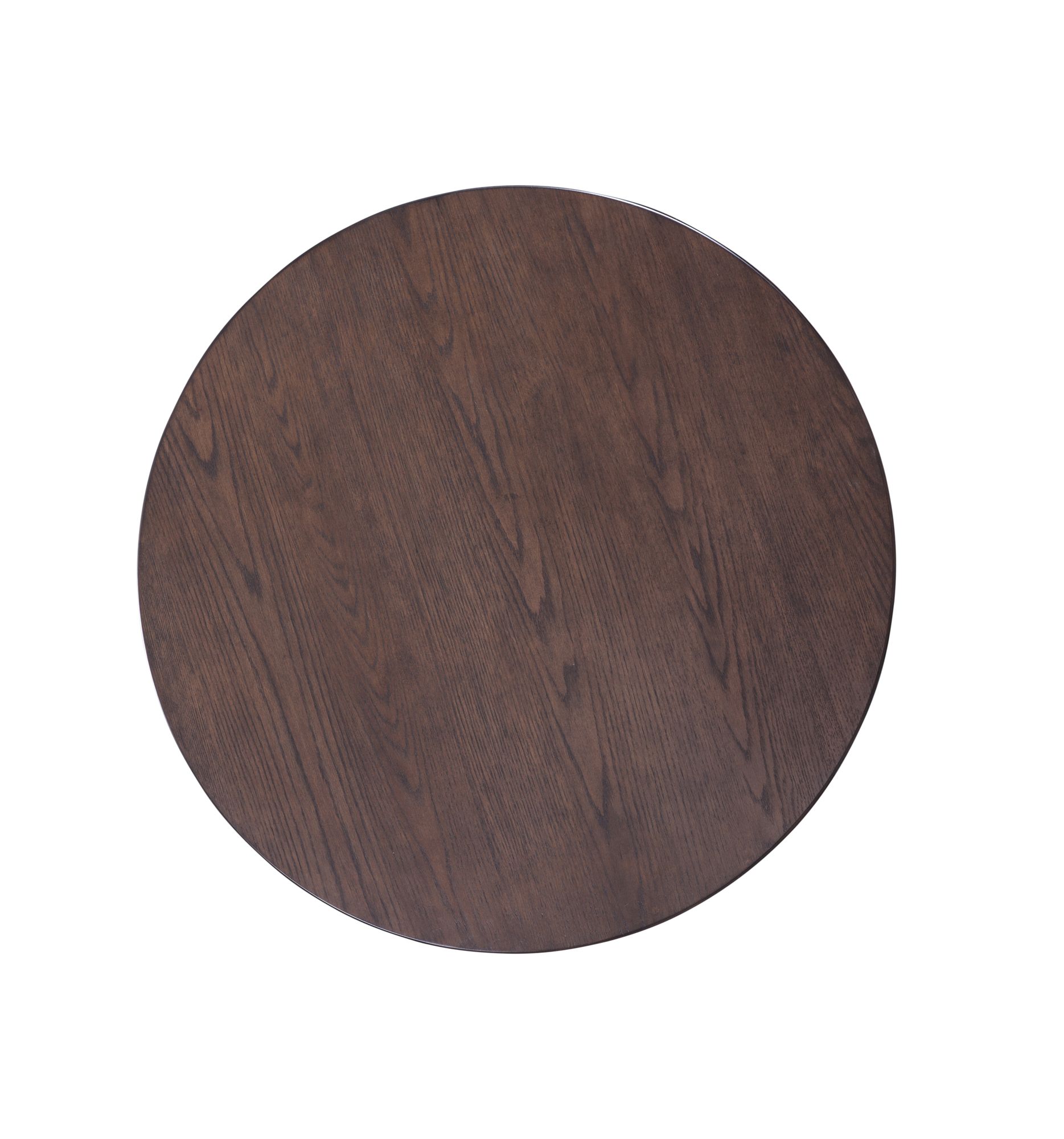 Dunnigan 22" High Antique Brown Oak Round End Table