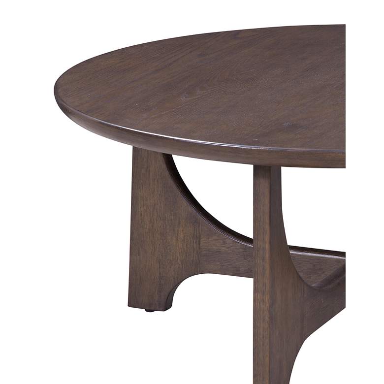 Image 5 Dunnigan 40" Wide Antique Brown Oak Cocktail Table more views