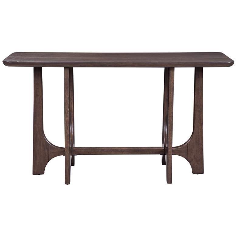 Image 1 Dunnigan 54" Wide Antique Brown Console Table