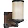 Dunning 8 1/4" High Stardust and Cerused Oak LED Wall Sconce