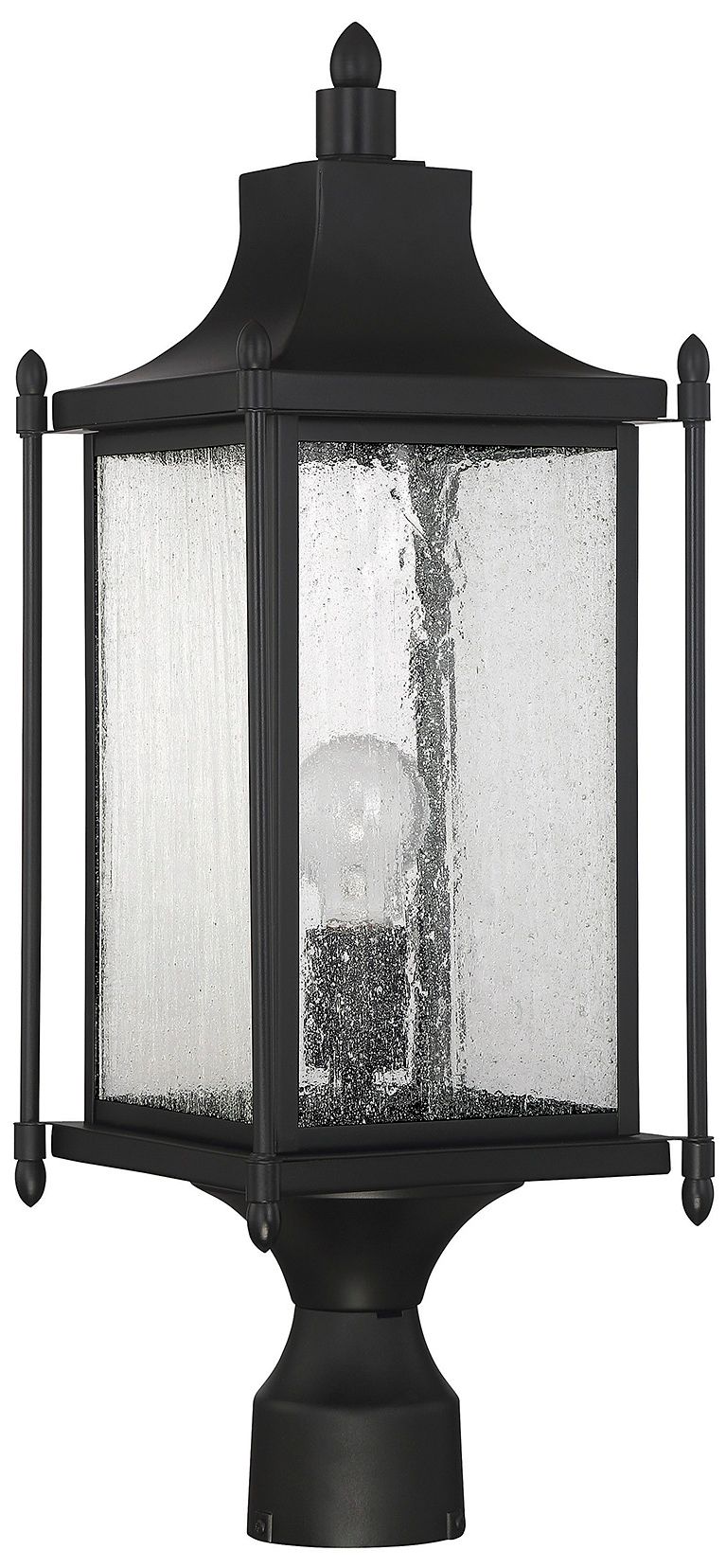 Image 2 Dunnmore 1-Light Outdoor Post Lantern in Black more views