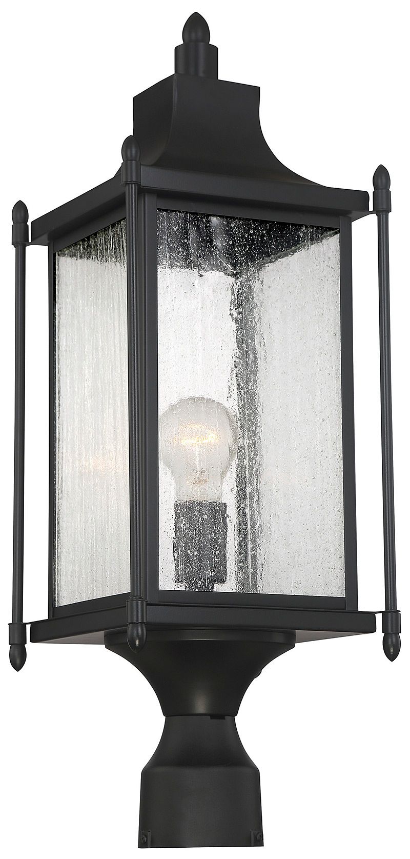 Image 3 Dunnmore 1-Light Outdoor Post Lantern in Black more views