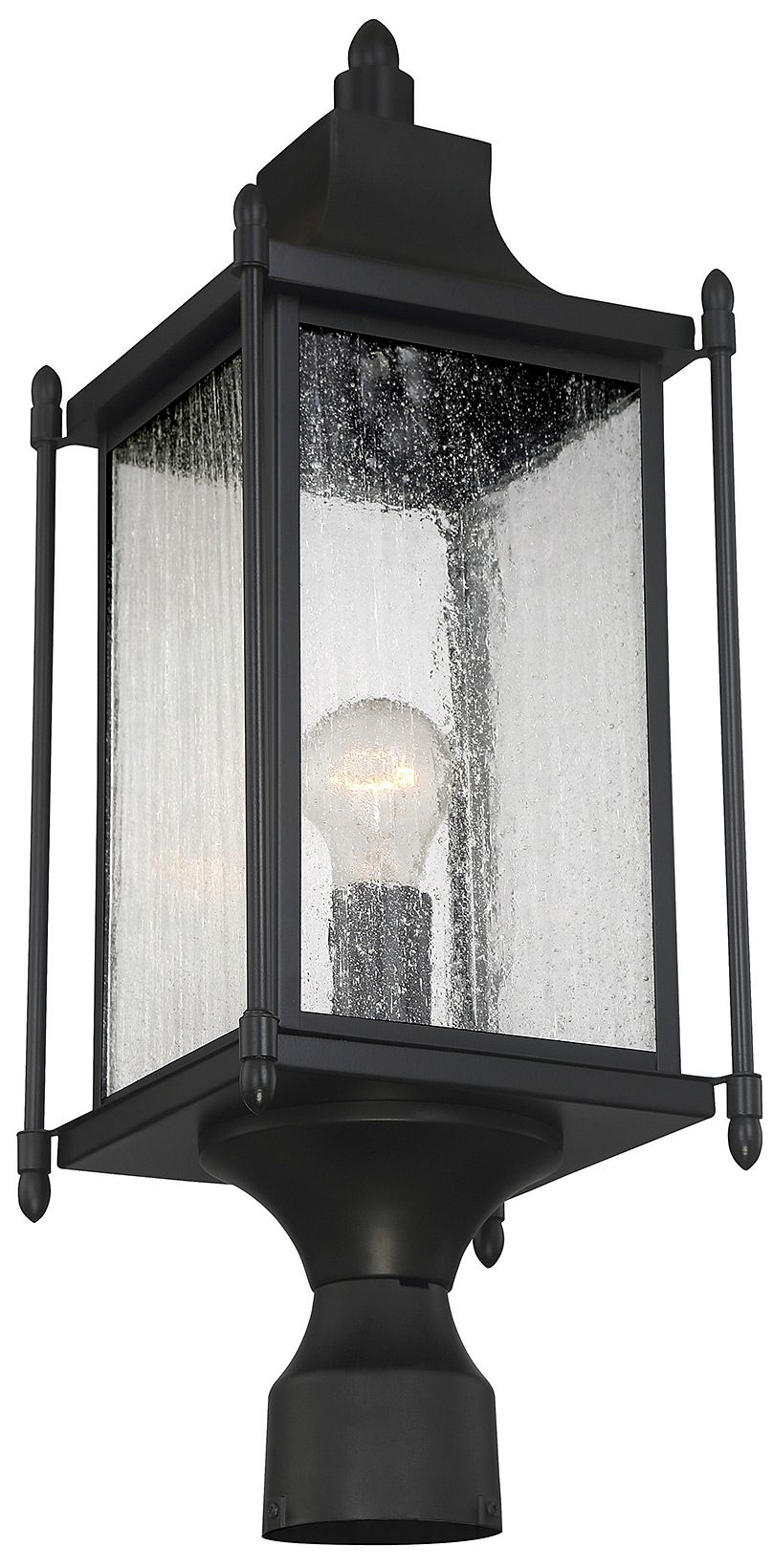 Image 4 Dunnmore 1-Light Outdoor Post Lantern in Black more views