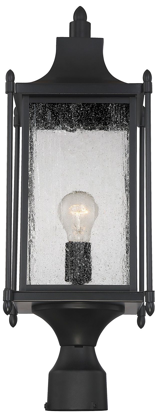 Image 6 Dunnmore 1-Light Outdoor Post Lantern in Black more views