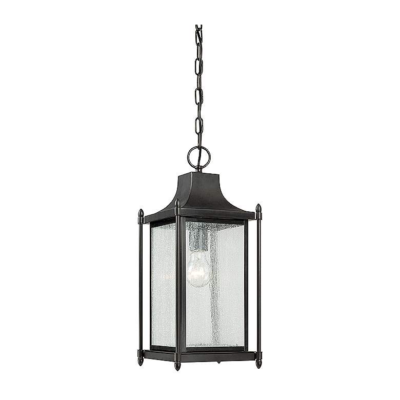 Image 1 Dunnmore 18 3/4" High Black Outdoor Lantern Hanging Light