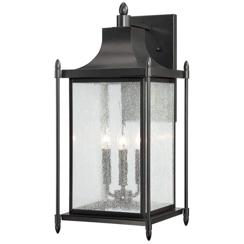 Image 1 Dunnmore 3-Light Outdoor Wall Lantern in Black
