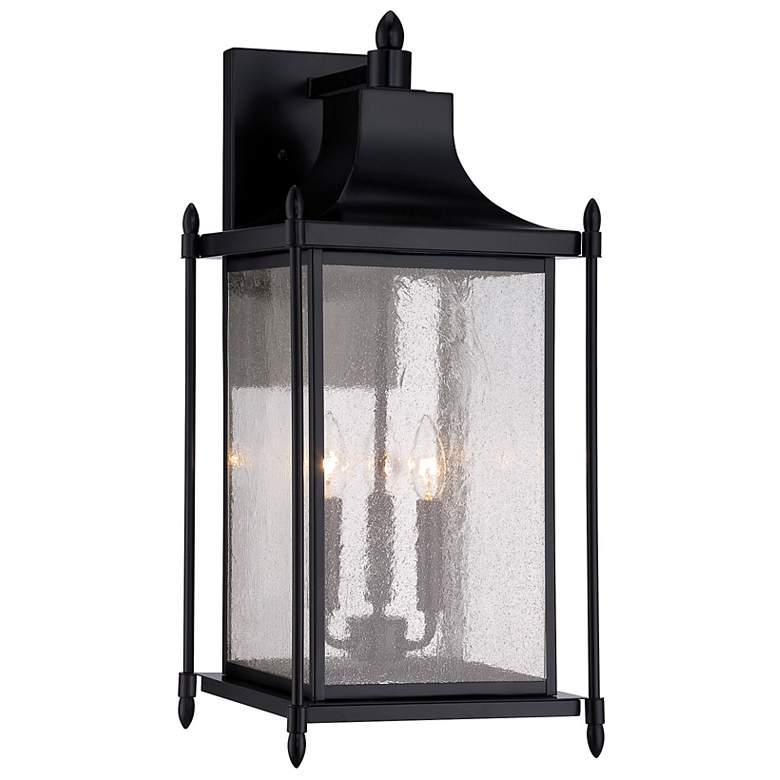 Image 2 Dunnmore 3-Light Outdoor Wall Lantern in Black more views