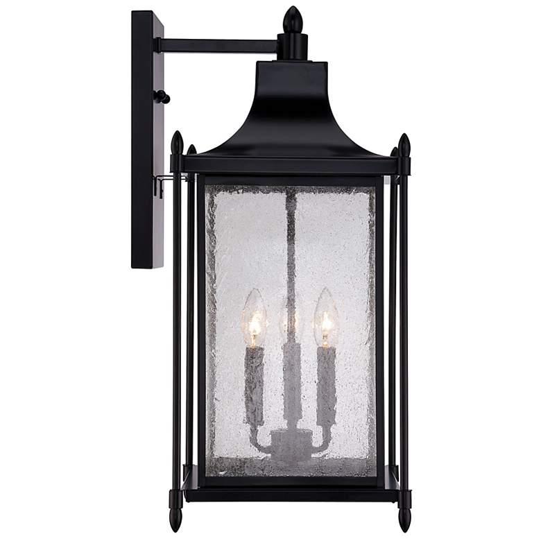 Image 3 Dunnmore 3-Light Outdoor Wall Lantern in Black more views