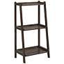 Dunnsville 22" Wide Espresso Wood 3-Shelf Ladder Bookshelf