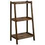 Dunnsville 22"W Antique Chestnut 3-Shelf Ladder Bookshelf