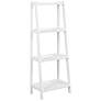 Dunnsville 22"W White Wood 4-Shelf Leaning Ladder Bookshelf