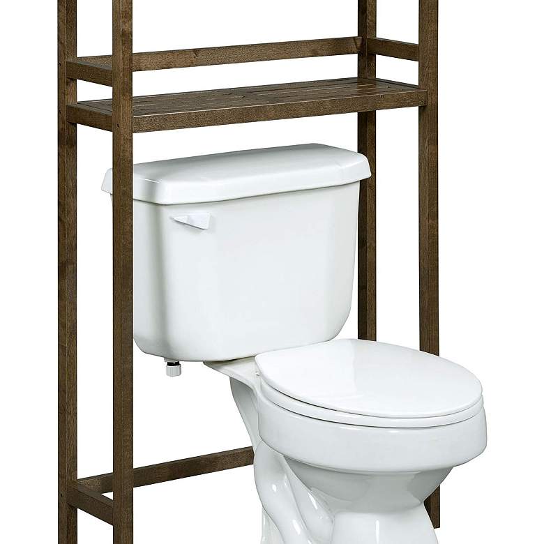 Image 3 Dunnsville 28 1/4" Wide Chestnut Toilet Storage Organizer more views