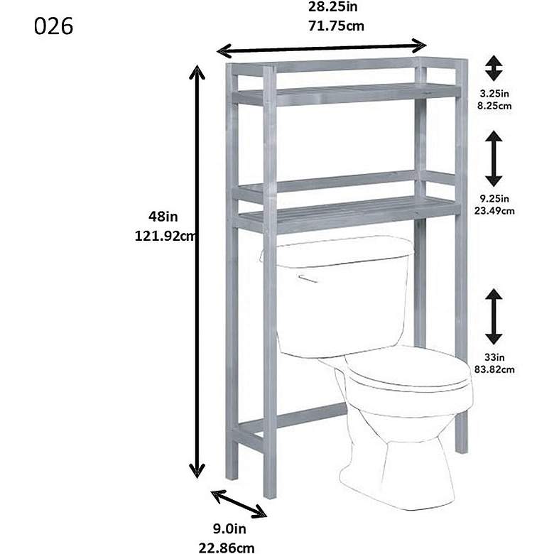 Image 6 Dunnsville 28 1/4" Wide Chestnut Toilet Storage Organizer more views