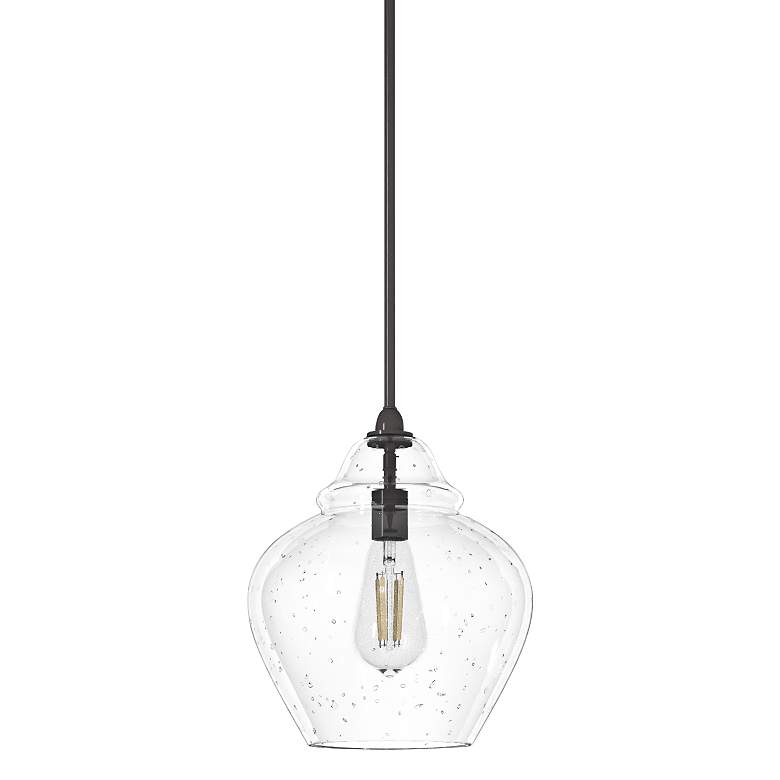 Image 2 Dunshire 12" Wide Noble Bronze and Clear Glass Mini Pendant