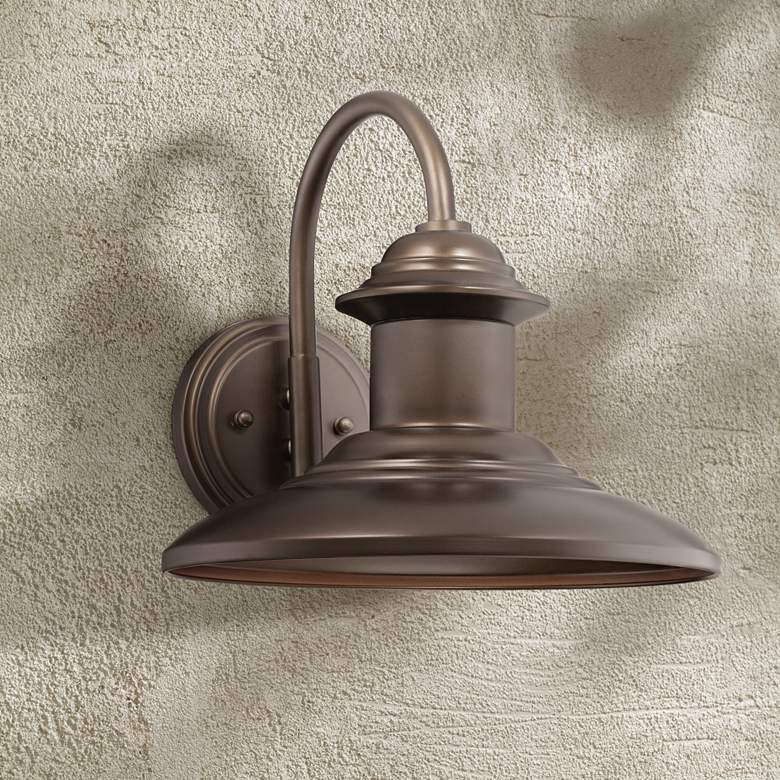 Image 1 Dunshult 11 inch High Oil-Rubbed Bronze Outdoor Wall Light
