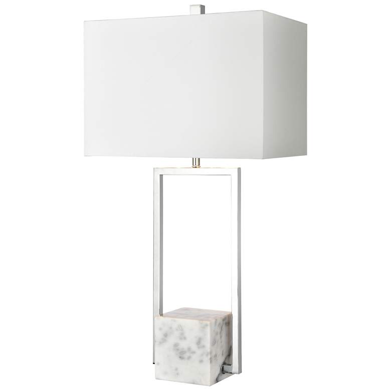 Image 1 Dunstan Mews 31" High 1-Light Table Lamp - Chrome - Includes LED Bulb