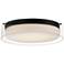 Duo 1-Light 16" Wide Black Flush Mount Light