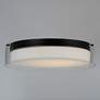 3_Duo 1-Light 16" Wide Black Flush Mount Light more views