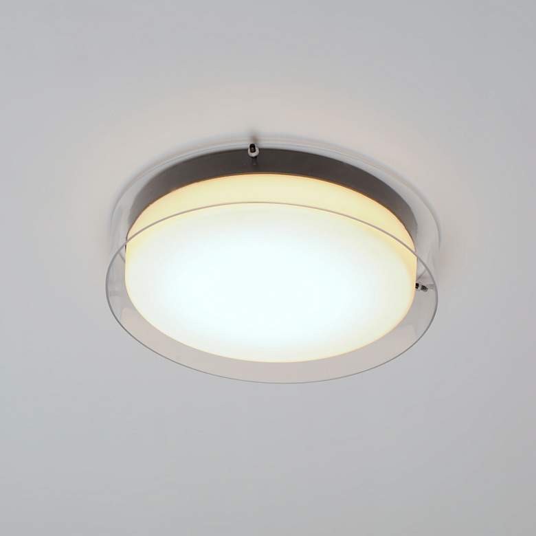 Image 4 Duo 1-Light 19.75" Wide Black Flush Mount Light more views