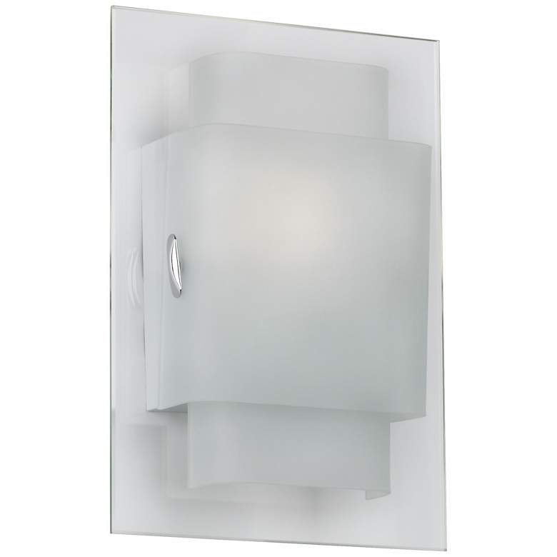 Image 1 Duplex 7 1/2 inch Wide Frosted Glass Wall Sconce