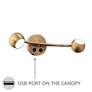 4_Duplex Aged Brass Rotatable Neck 2-Light LED Wall Lamp more views