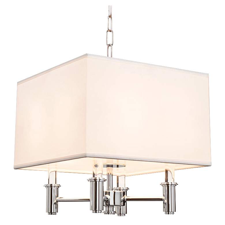 Image 2 DuPont 14 inch Wide Chrome Convertible Square Pendant Light