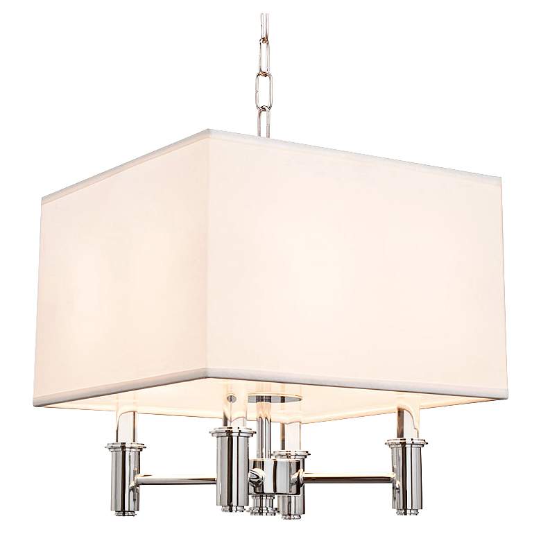 Image 2 DuPont 14" Wide Chrome Convertible Square Pendant Light