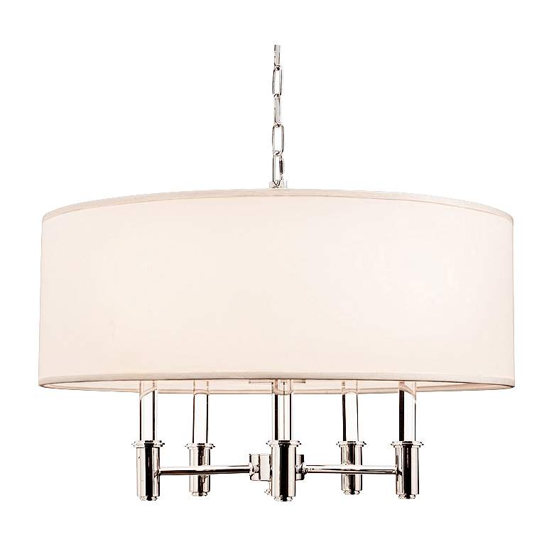 Image 2 DuPont 26" Wide Chrome Convertible Round Pendant Light