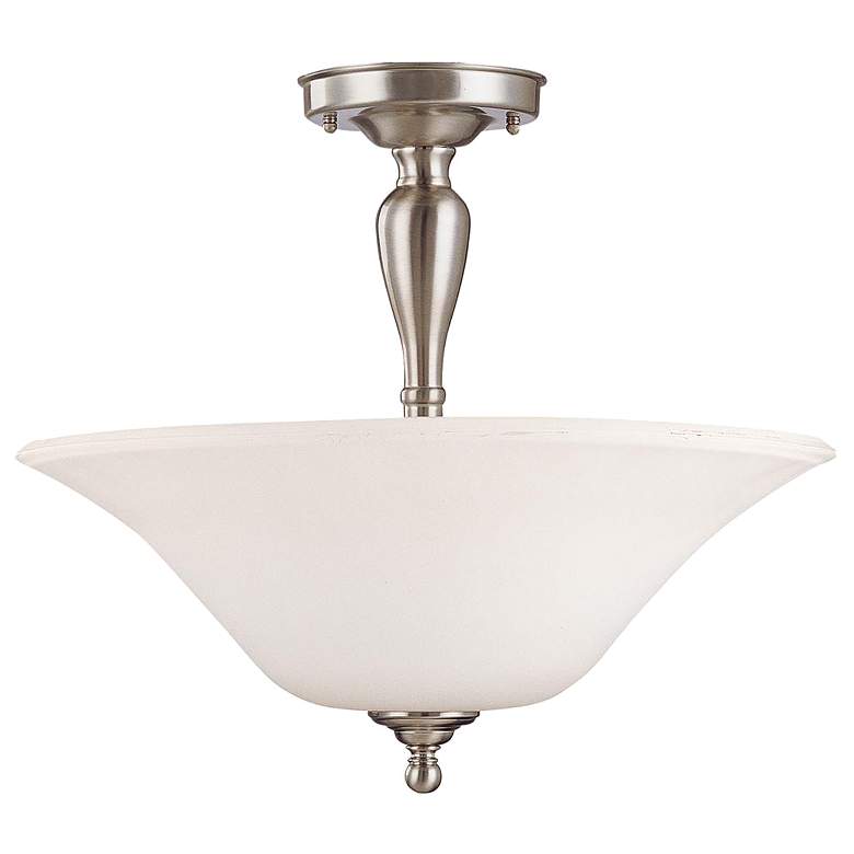 Image 1 Dupont; 3 Light; Semi-Flush with Satin White Glass
