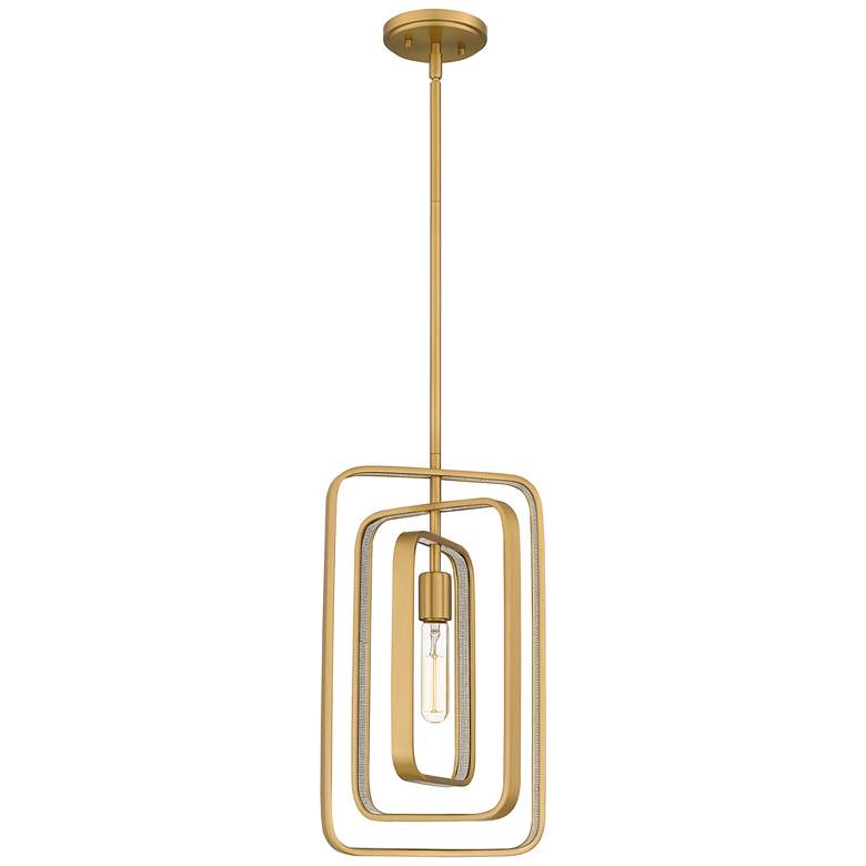 Image 1 Dupree 1-Light Brushed Weathered Brass Mini Pendant