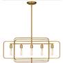 4_Dupree 34" Wide Brushed Weathered Brass 5-Light Chandelier more views