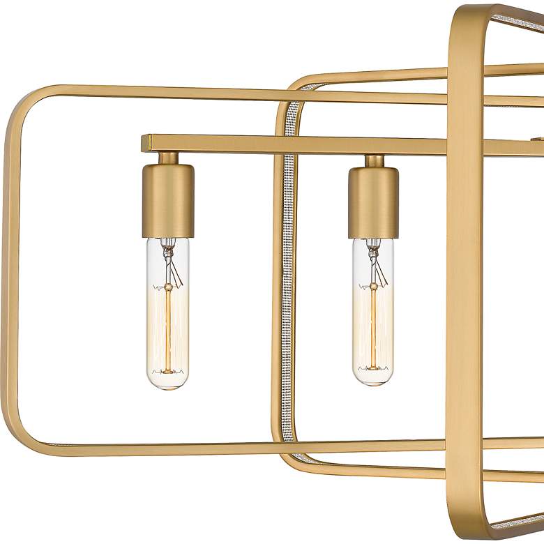 Image 6 Dupree 34" Wide Brushed Weathered Brass 5-Light Chandelier more views