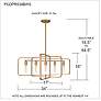 7_Dupree 34" Wide Brushed Weathered Brass 5-Light Chandelier more views