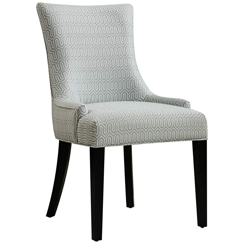 Image 1 DuPres Geo Mist Light Blue Armless Dining Chair