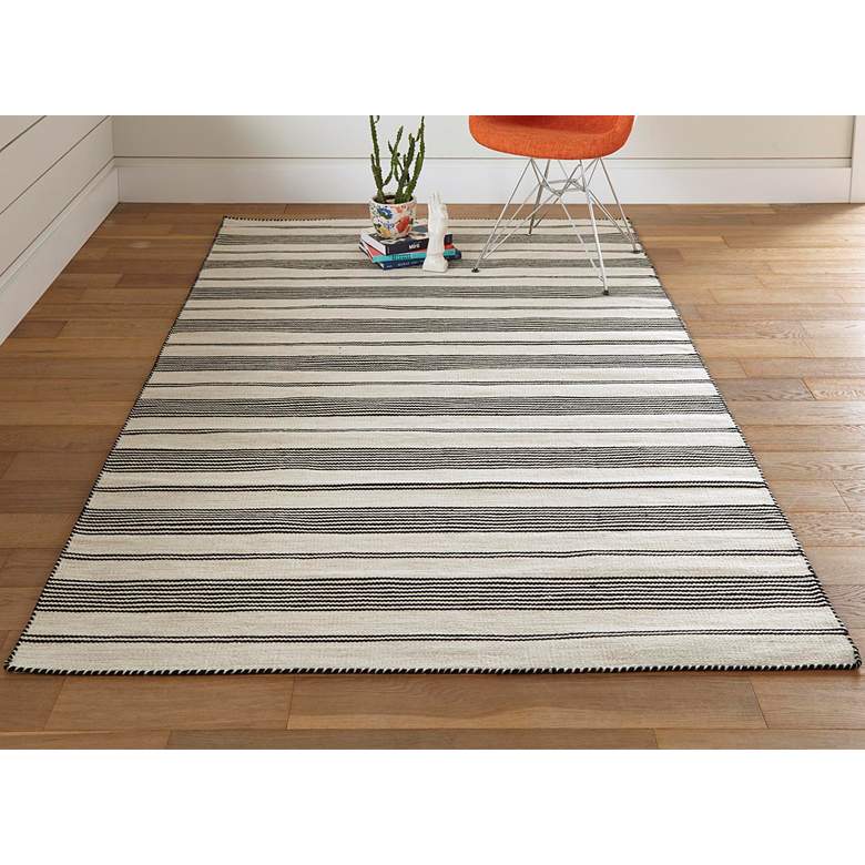 Image 1 Duprine 7220560 5&#39;x8&#39; Black and White Outdoor Area Rug