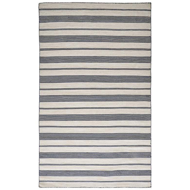Image 2 Duprine 7220560 5'x8' Navy Blue and Ivory Outdoor Area Rug