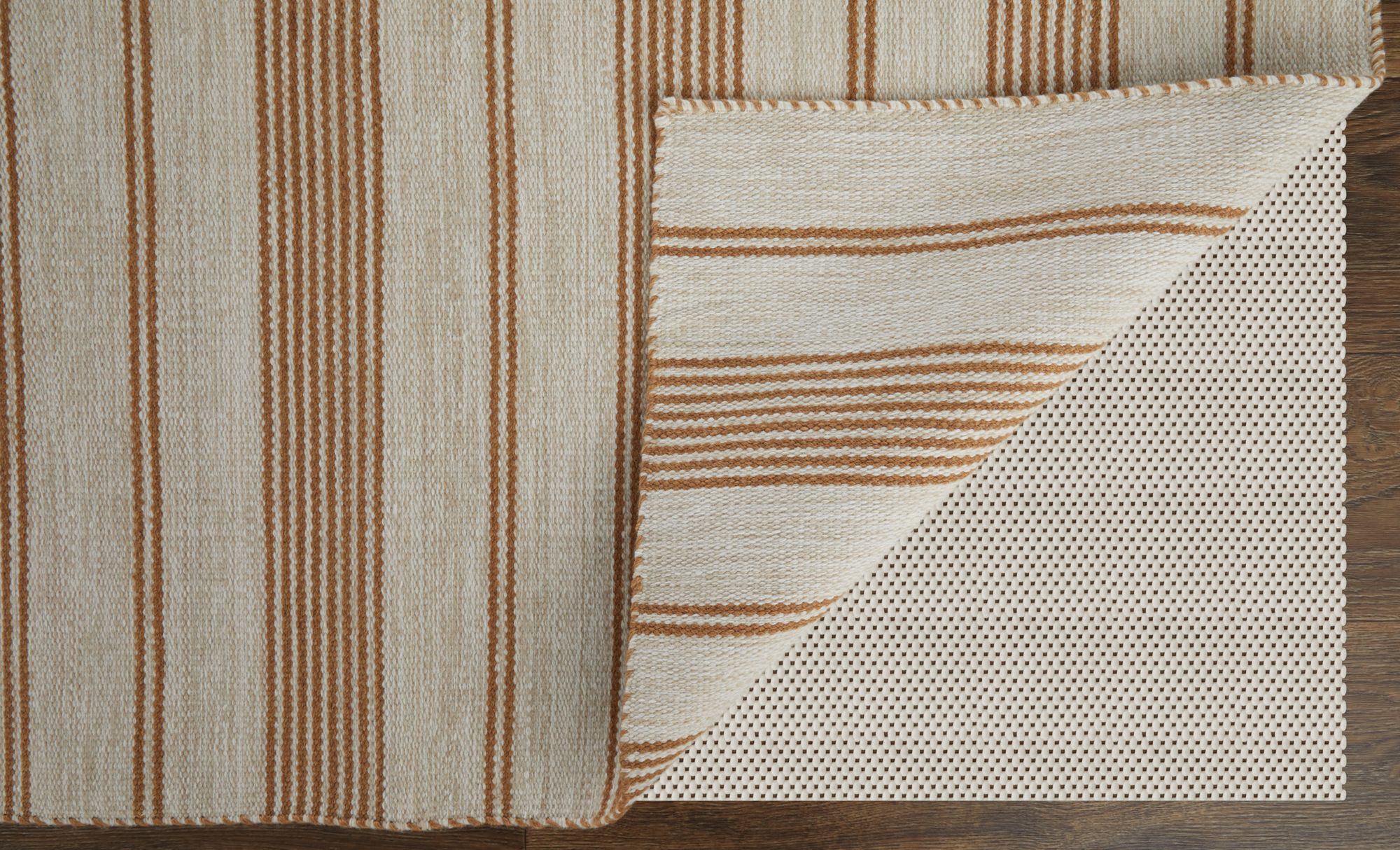 Image 4 Duprine Stripes Flatweave Ivory Area Rug 0560F 5' x 8' more views