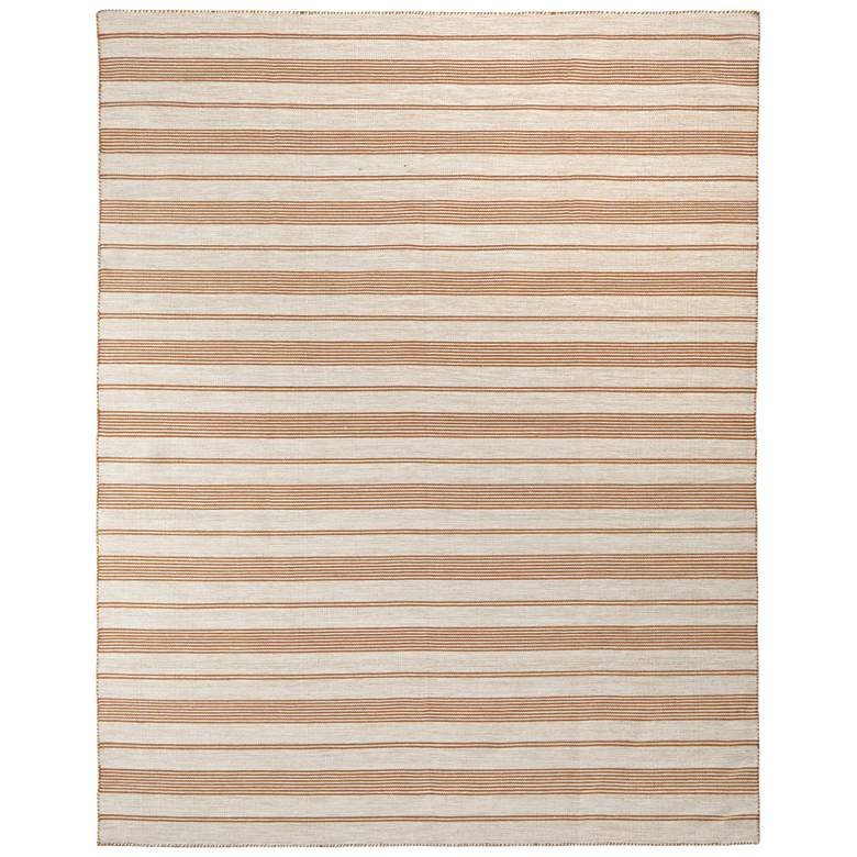 Image 1 Duprine Transitional Stripes Flatweave Ivory Area Rug 0560F