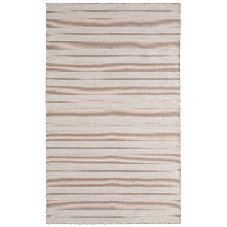 Image 1 Duprine Transitional Stripes Flatweave Ivory Area Rug 0560F