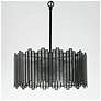 3_Durail 15 3/4" Wide Matte Black 4-Light Drum Chandelier more views