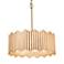 Durail 16" Wide 4-Light Gold and Tiffany-Style White Glass Chandelier