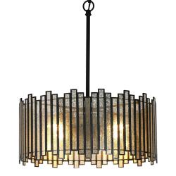 Durail 4-Light 15.7&quot; Wide Tiffany Glass Chandelier