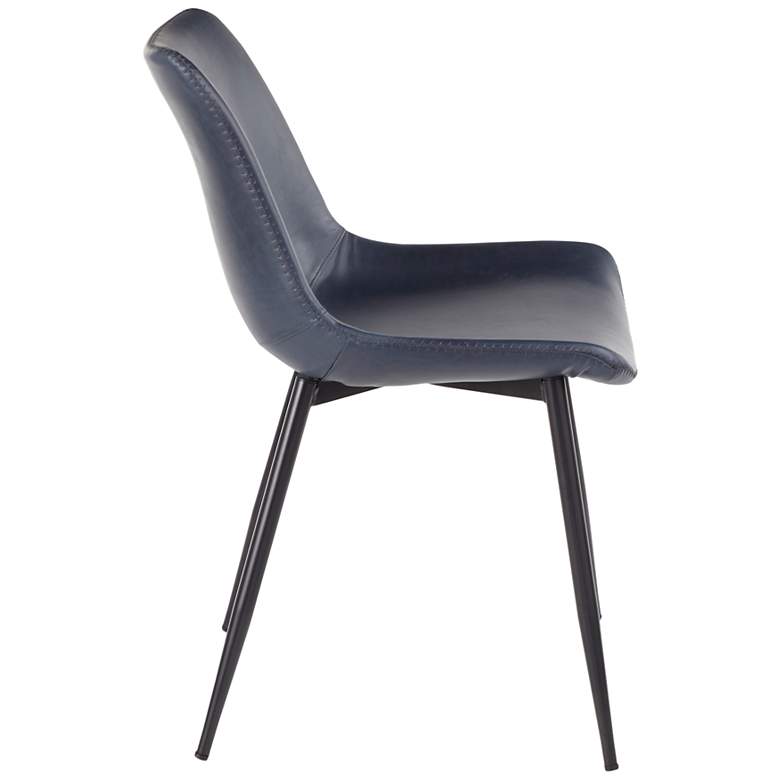 Image 3 Durango Dining Chair in Black with Vintage Blue PU by LumiSource Pair more views