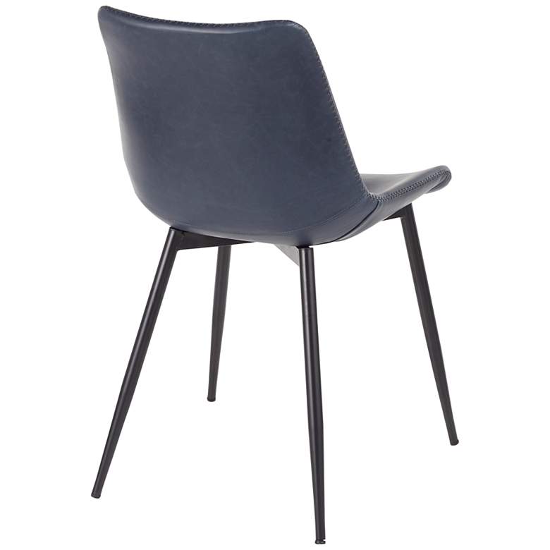 Image 4 Durango Dining Chair in Black with Vintage Blue PU by LumiSource Pair more views