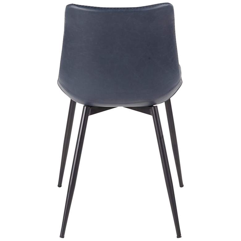 Image 5 Durango Dining Chair in Black with Vintage Blue PU by LumiSource Pair more views