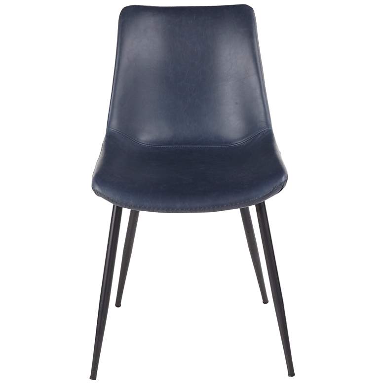 Image 6 Durango Dining Chair in Black with Vintage Blue PU by LumiSource Pair more views