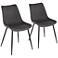Durango Gray Faux Leather Dining Chairs Set of 2