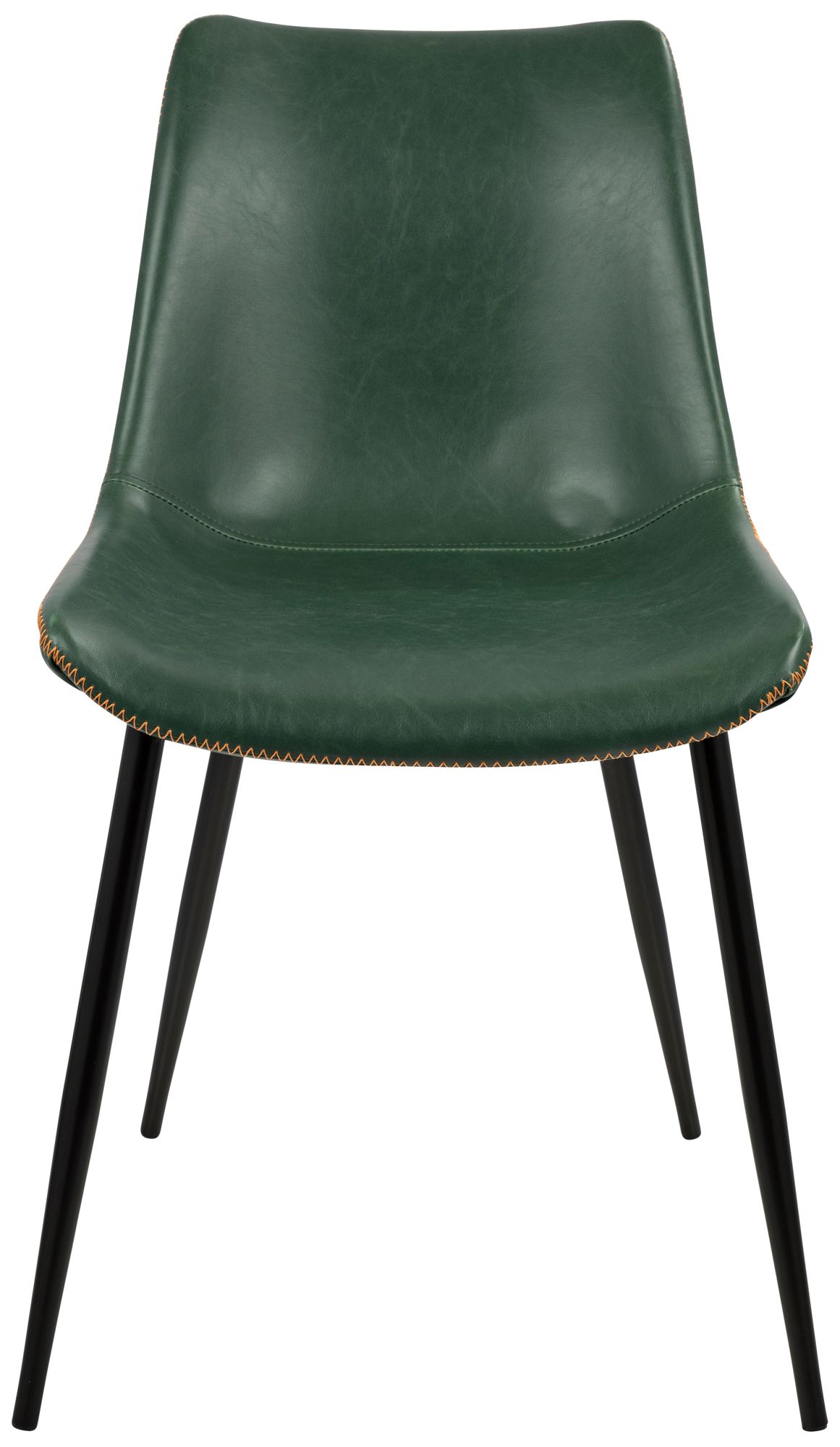 green faux leather dining chairs