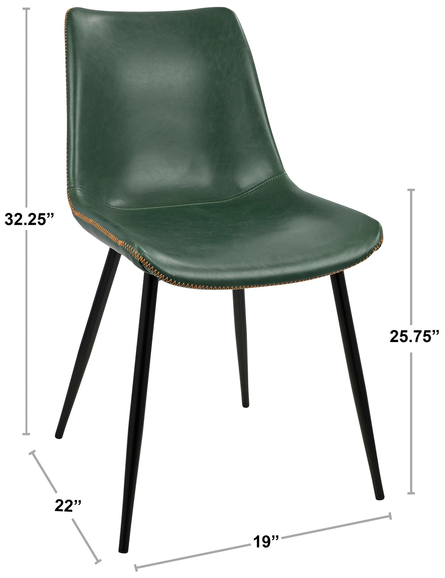 faux leather dining chairs green